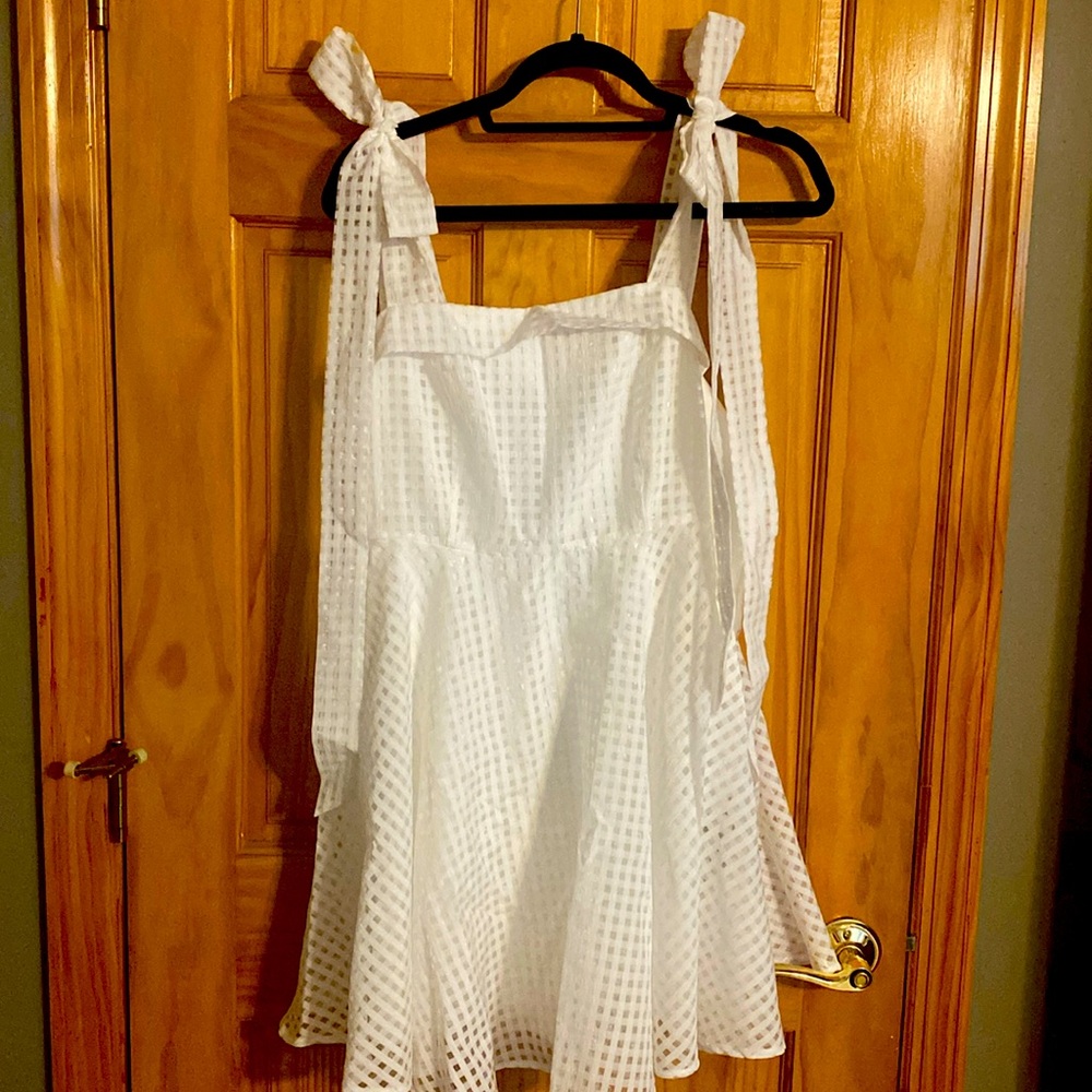Lulus white mini gingham size M